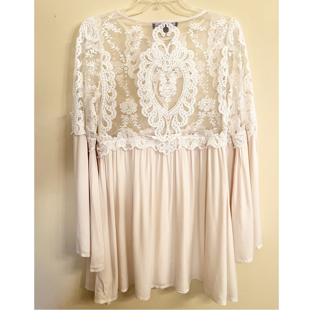 For Love and Lemons Cream Lace Top Size Small - Picture 6 of 7